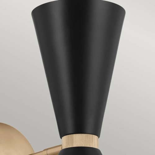 Kinkiet Phix - 2 źródła światła - Szampański brąz