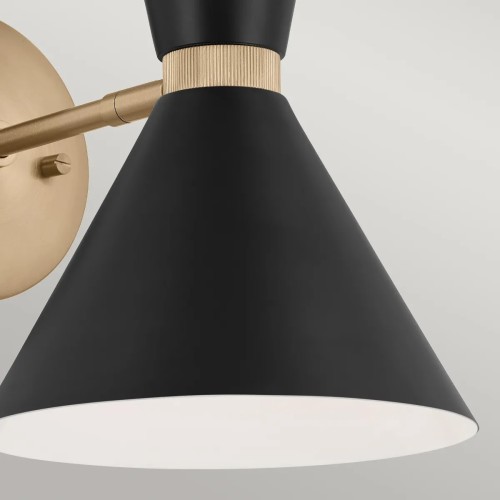 Kinkiet Phix - 2 źródła światła - Szampański brąz