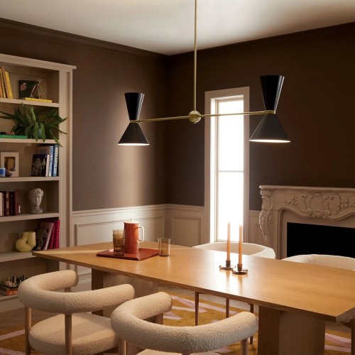 Lampa wyspowa Phix - 4 źródła światła - Szampański brąz