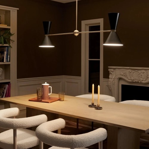 Lampa wyspowa Phix - 4 źródła światła - Szampański brąz