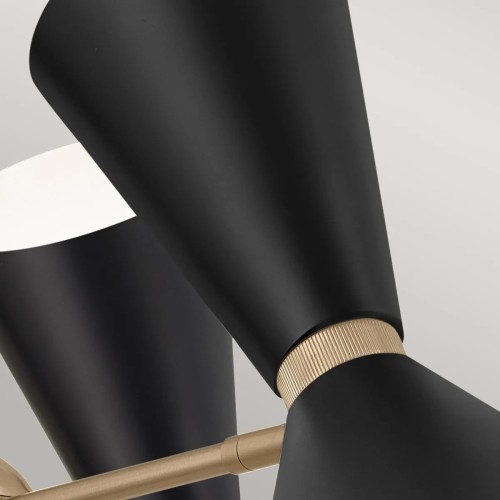 Żyrandol Phix - 6 źródeł światła - Szampański brąz