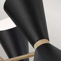 Żyrandol Phix - 6 źródeł światła - Szampański brąz