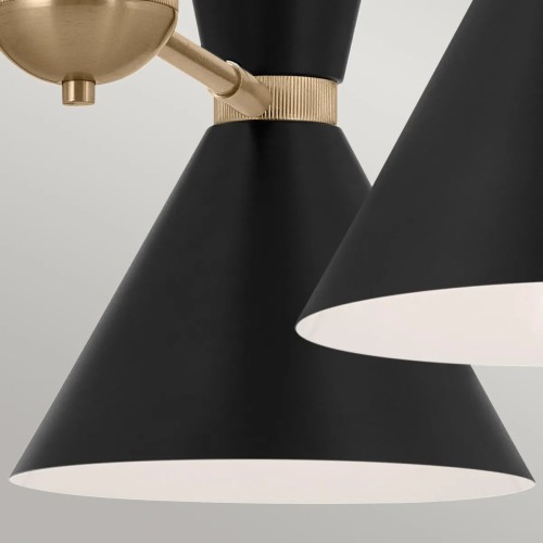 Żyrandol Phix - 6 źródeł światła - Szampański brąz