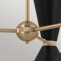 Żyrandol Phix - 6 źródeł światła - Szampański brąz