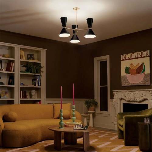 Żyrandol Phix - 6 źródeł światła - Szampański brąz