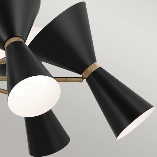 Żyrandol Phix - 12 źródeł światła - Szampański brąz