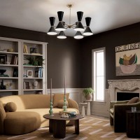 Żyrandol Phix - 12 źródeł światła - Szampański brąz