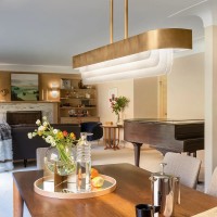 Lampa wyspowa LED Serene - Naturalny mosiądz