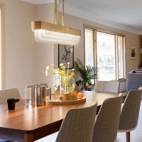 Lampa wyspowa LED Serene - Naturalny mosiądz