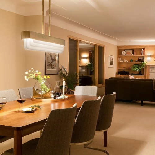 Lampa wyspowa LED Serene - Naturalny mosiądz