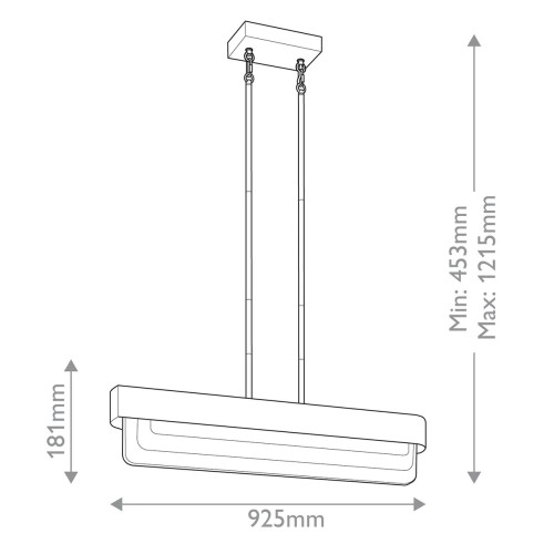 Lampa wyspowa LED Serene - Naturalny mosiądz