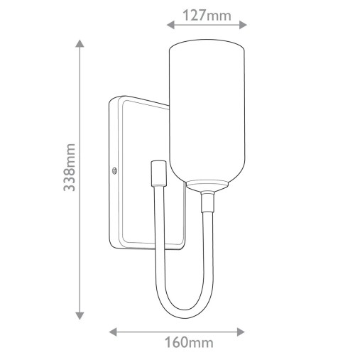 Kinkiet Solia - 1 źródło światła - Szampański brąz