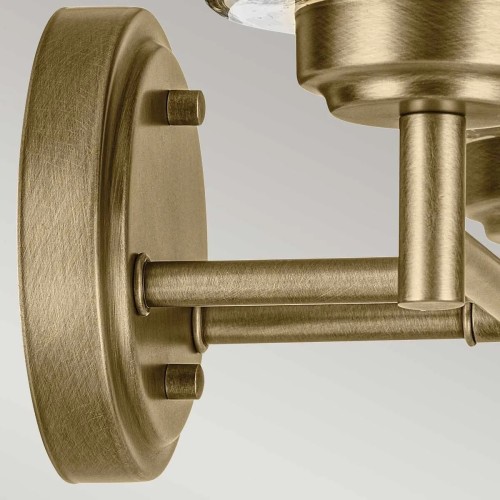 Kinkiet Winslow - 2 źródła światła - Naturalny mosiądz