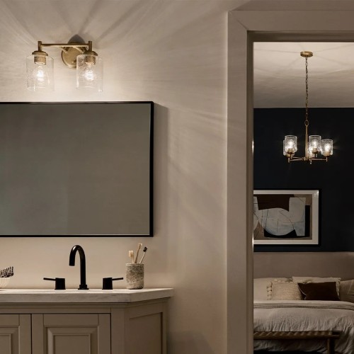 Kinkiet Winslow - 2 źródła światła - Naturalny mosiądz