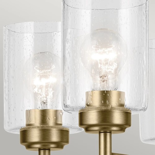 Żyrandol Winslow - 5 źródeł światła - Naturalny mosiądz