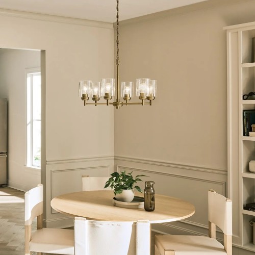 Żyrandol Winslow - 6 źródeł światła - Naturalny mosiądz