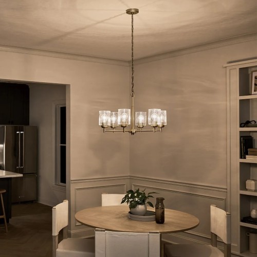 Żyrandol Winslow - 6 źródeł światła - Naturalny mosiądz