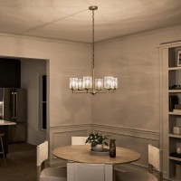 Żyrandol Winslow - 6 źródeł światła - Naturalny mosiądz