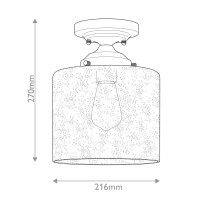 Półplafon Winslow - 1 źródło światła - Naturalny mosiądz