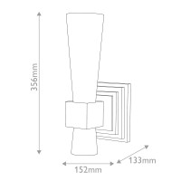 Kinkiet Kristy - 1 źródło światła - Przecierane złoto