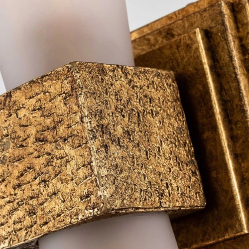 Kinkiet Kristy - 2 źródła światła - Przecierane złoto