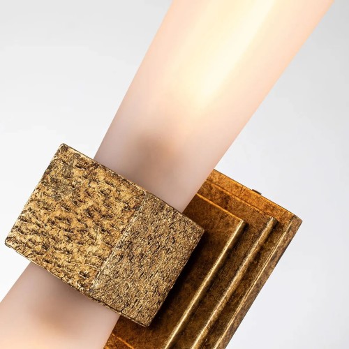 Kinkiet Kristy - 2 źródła światła - Przecierane złoto