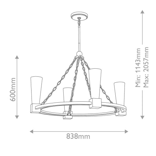 Żyrandol Kristy - 4 źródła światła - Przecierane złoto