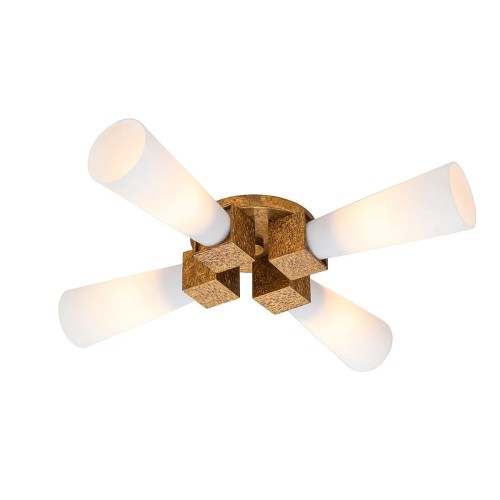 Lampa wisząca Kristy - 4 źródła światła - Przecierane złoto