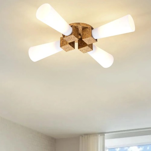 Lampa wisząca Kristy - 4 źródła światła - Przecierane złoto