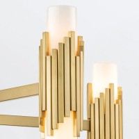 Żyrandol Marvele - 10 źródeł światła - Postarzany mosiądz