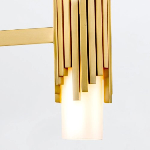 Żyrandol Marvele - 6 źródeł światła - Postarzany mosiądz