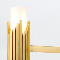 Żyrandol Marvele - 6 źródeł światła - Postarzany mosiądz