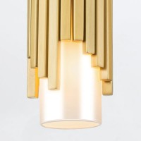 Mała lampa wisząca Marvele - 1 źródło światła - Postarzany mosiądz