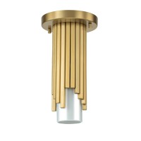 Mała lampa wisząca Marvele - 1 źródło światła - Postarzany mosiądz