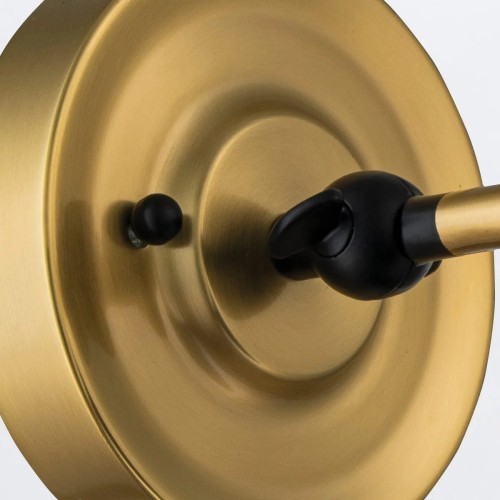 Kinkiet Provence - 1 źródło światła - Postarzany mosiądz, matowa czerń