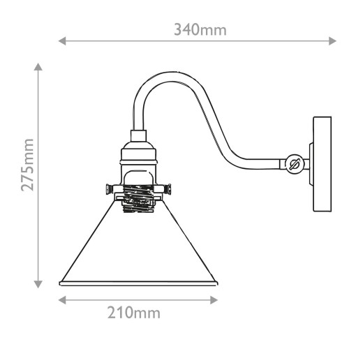 Kinkiet Provence - 1 źródło światła - Postarzany mosiądz, matowa czerń
