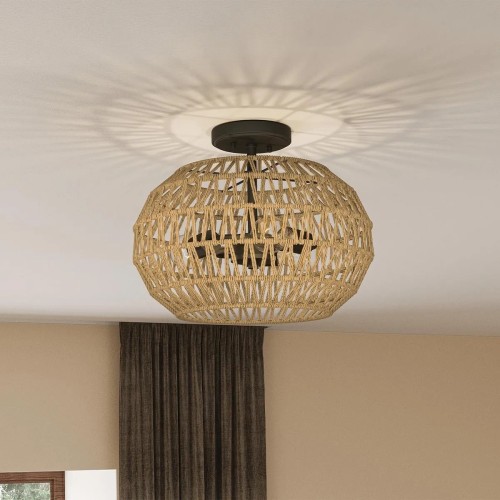 Półplafon Casablanca - 3 źródła światła - Palladiański brąz