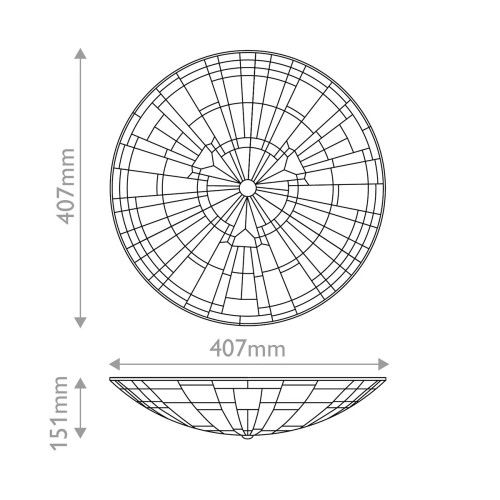 Plafon Inglenook - 2 źródła światła - Valiant brąz