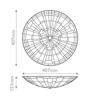 Plafon Inglenook - 2 źródła światła - Valiant brąz