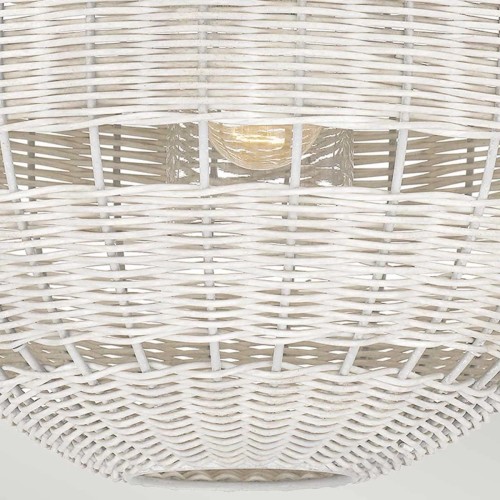 Lampa wisząca Lindendale - 1 źródło światła - Antyczna biel