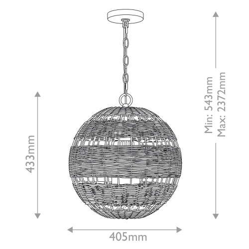 Lampa wisząca Lindendale - 1 źródło światła - Antyczna biel
