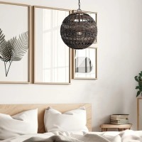 Lampa wisząca Lindendale - 1 źródło światła - Western brąz