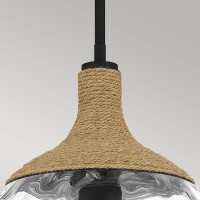Lampa wisząca Royer - 1 źródło światła - Matowa czerń