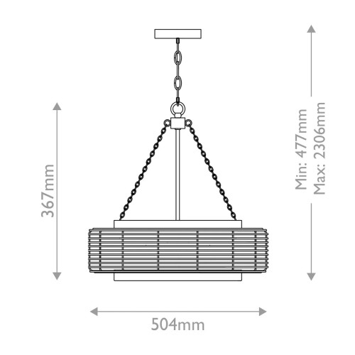 Lampa wisząca Waylon - 4 źródła światła - Antyczna biel