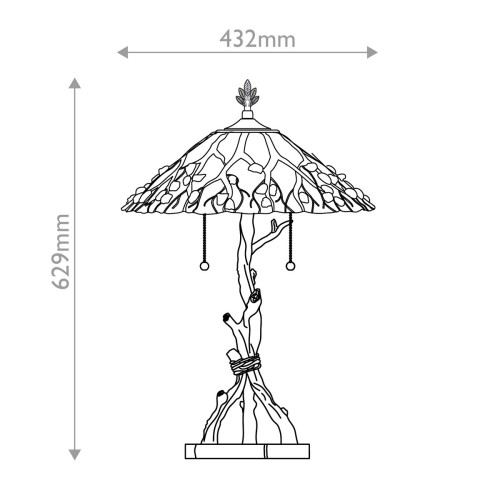 Lampa stołowa Whispering - 2 źródła światła - Valiant brąz