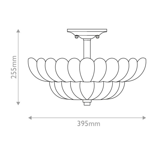 Półplafon Whitecap - 4 źródła światła - Kakaowy brąz