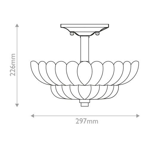 Półplafon Whitecap - 3 źródła światła - Kakaowy brąz