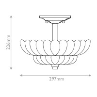 Półplafon Whitecap - 3 źródła światła - Kakaowy brąz