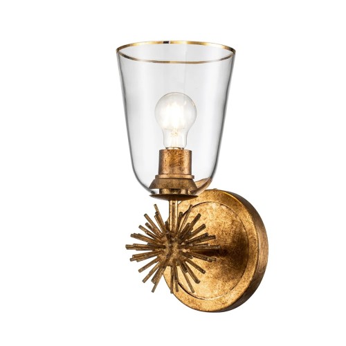 Kinkiet Staring - 1 źródło światła - Przecierane złoto