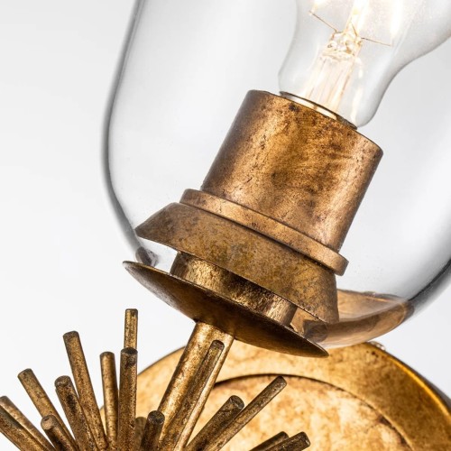 Kinkiet Staring - 1 źródło światła - Przecierane złoto